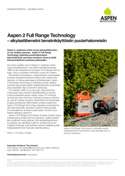 Aspen 2 Full Range Technology – alkylaattibensiini