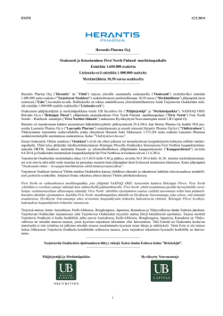 hyv&auml;ksyn - Herantis Pharma