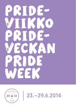 Helsinki Pride 2014: ohjelma