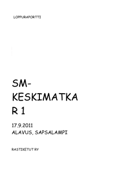 SM R1 2011 Loppuraportti, Alavus