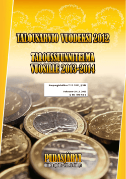 Talousarvio 2012 sekä taloussuunnitelma 2013-2014