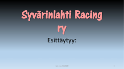 Syvärinlahti Racing ry - Kuosmanen Racing Team