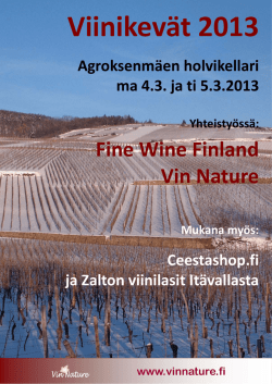 Viinikevät 2013 viiniluettelo