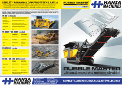 Rubble Master suomenkielinen yleisesite (pdf) - Hansa