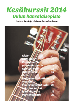 Kesäkurssit 2014 - Oulun Seudun Setlementti ry