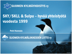 Petri Hannula, Suomen Kylmäliikkeiden Liitto, SKLL