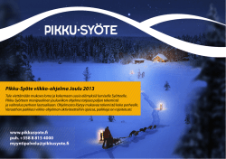 Pikku-Syöte viikko-ohjelma Joulu 2013