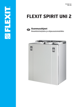 Flexit Spirit UNI 2 Asennusohjeet (pdf)
