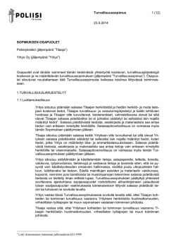 Turvallisuussopimus 1 (12) 23.5.2014 SOPIMUKSEN