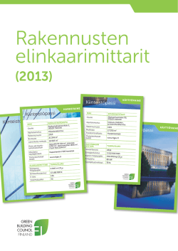 Rakennusten elinkaarimittarit - Green Building Council Finland