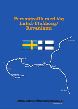 Persontrafik med tåg Luleå-Uleåborg/ Rovaniemi