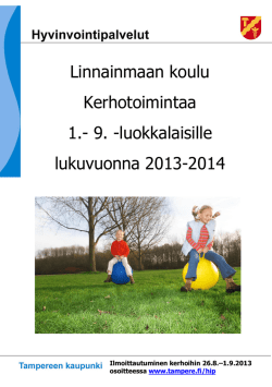 9. -luokkalaisille lukuvuonna 2013-2014