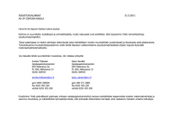 sisustusvalinnat 31.3.2011 as oy espoon kaisla