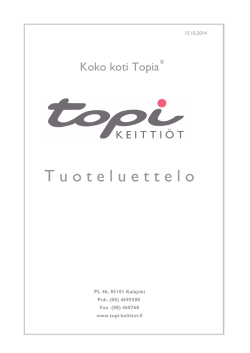 Lataa Topin Tuoteluettelo pdf:nä.