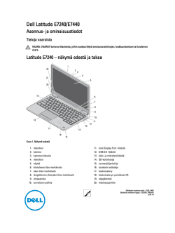 Dell Latitude E7240/E7440Series Asennus