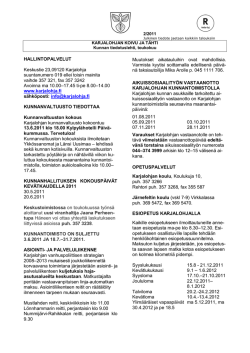 NRO 2/2011 - Karjalohjan kunta