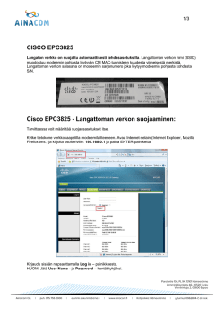 CISCO EPC3825 Cisco EPC3825 - Langattoman verkon