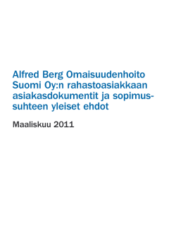 Alfred Berg Omaisuudenhoito Suomi Oy:n rahastoasiakkaan