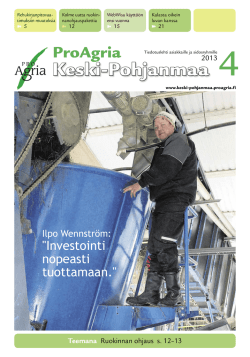 Tiedotuslehti 3/2013 (pdf) - ProAgria Keski