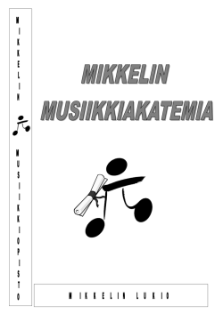Mikkelin musiikkiakatemian tiedote