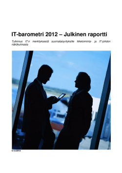 IT-barometri 2012 - Tieto- ja viestintätekniikan ammattilaiset TIVIA ry