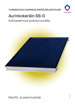 Asennusohje Aurinkokeräinpaketti SS-0 - AO1004