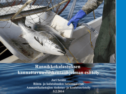 Rannikkokalastuksen kannattavuuslaskentaohjelman esittely