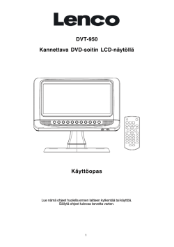 DVT-950 Kannettava DVD-soitin LCD-näytöllä Käyttöopas