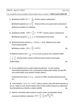 MAA9.1 Koe ja vastaukset välivaiheineen (PDF