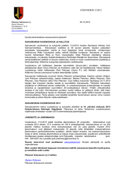 Jäsenkirje 2/2012 - Pekosen Sukuseura ry