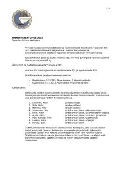 liite - Tapanilan Erän nyrkkeily