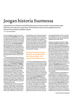 Joogan historia Suomessa