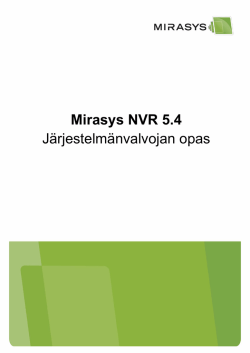 Mirasys NVR 5.4 Administration Guide - fi.pdf