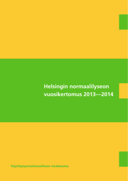 Helsingin normaalilyseon vuosikertomus 2013—2014