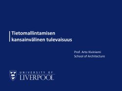 Tietomallintamisen kansainvälinen tulevaisuus