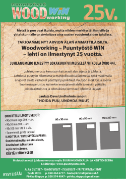 Woodworking – Puuntyöstö WIN – lehti on