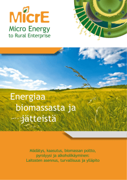 Biomassa- ja jäte-pohjaisten energiateknologiat