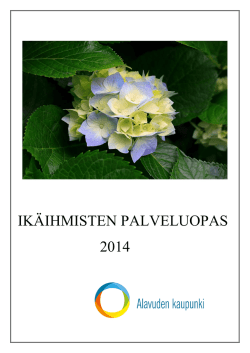 IKÄIHMISTEN PALVELUOPAS 2014