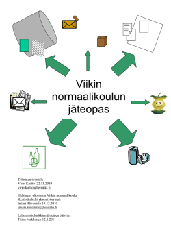 Viikin normaalikoulun jäteopas - Helsingin yliopiston Viikin