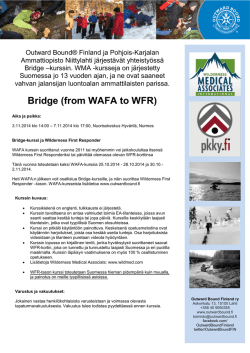 Bridge (from WAFA to WFR) - Outward Bound Finland ry