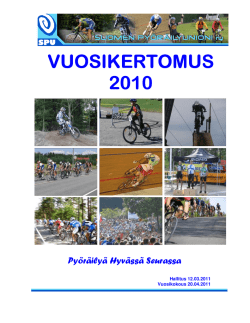 vuosikertomus 2010 - Suomen Pyöräilyunioni ry