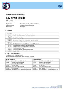 xxv kipari sprint 15.3.2015