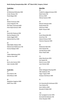 Nordic Boxing Championships 28th