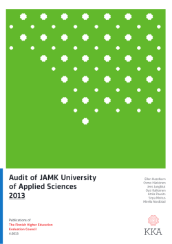 Audit of JAMK University of Applied Sciences 2013