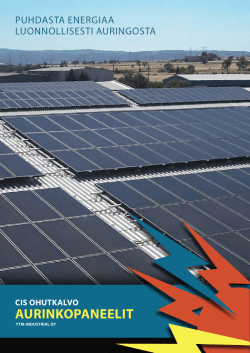 CIS ohutkalvo aurinkopaneelit (pdf) - YTM
