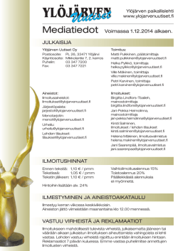 Mediakortti - Ylöjärven Uutiset