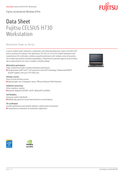 Data Sheet Fujitsu CELSIUS H730 Workstation
