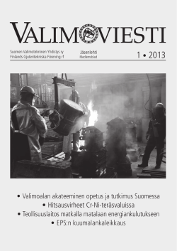 1 • 2013 • Valimoalan akateeminen opetus ja tutkimus Suomessa