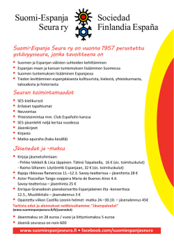 Suomi-Espanja Seura ry Sociedad Finlandia España