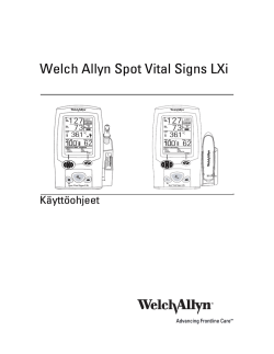 Käyttöohjeet, Welch Allyn Spot Vital Signs LXi